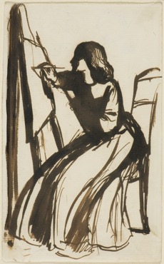 Dante_Gabriel_Rossetti_-_Elizabeth_Siddal_Seated_at_an_Easel